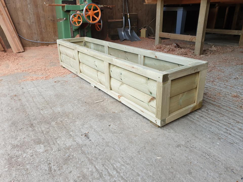 Handmade Loglap Outdoor Restaurant Planter