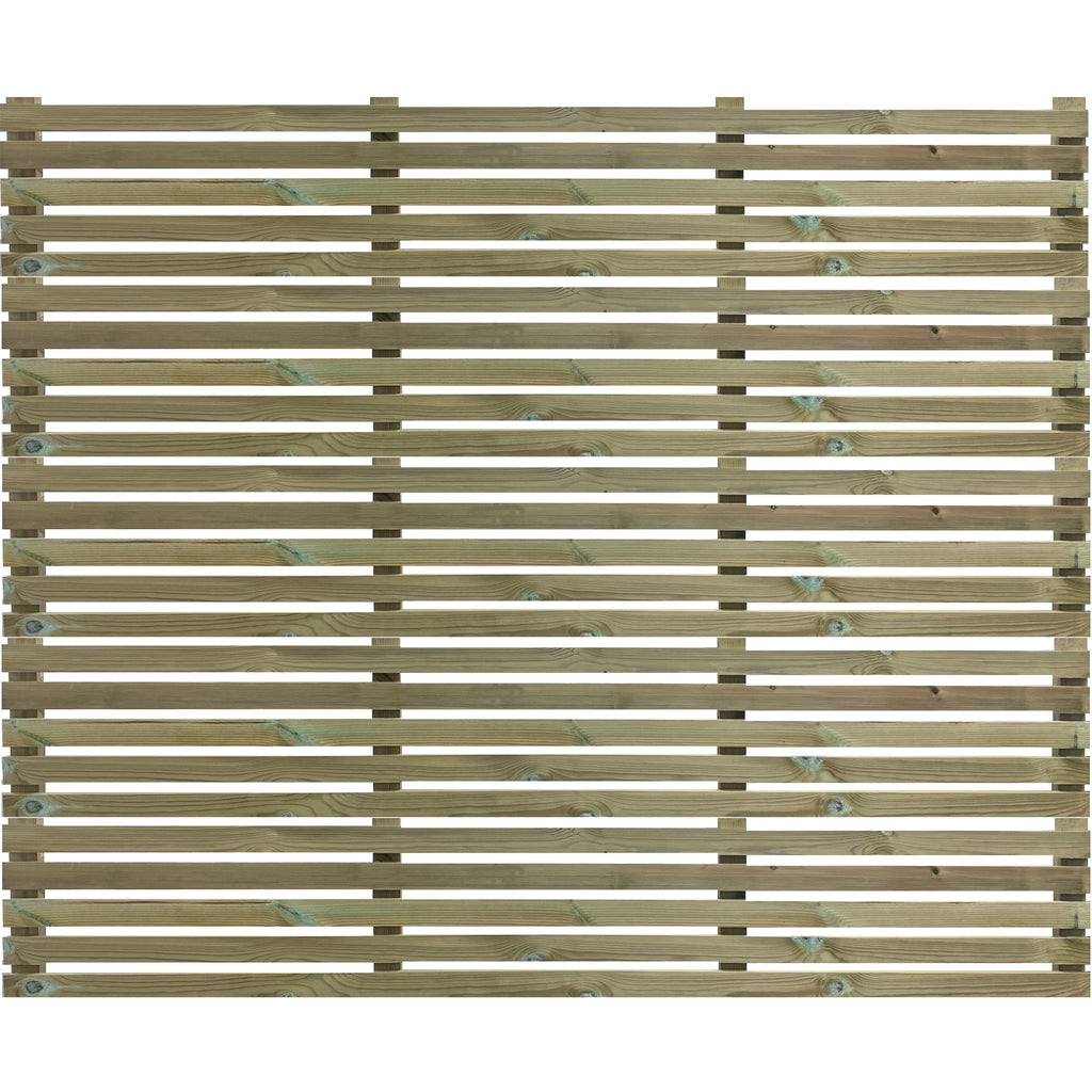 Pressure Treated timber Slatted Garden Fence Panel With Horizontal Slats
