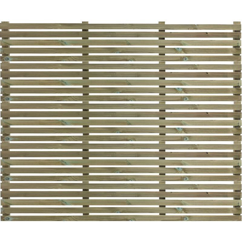 Pressure Treated timber Slatted Garden Fence Panel With Horizontal Slats