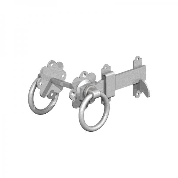 6 inch Straight Silver Ring Latch