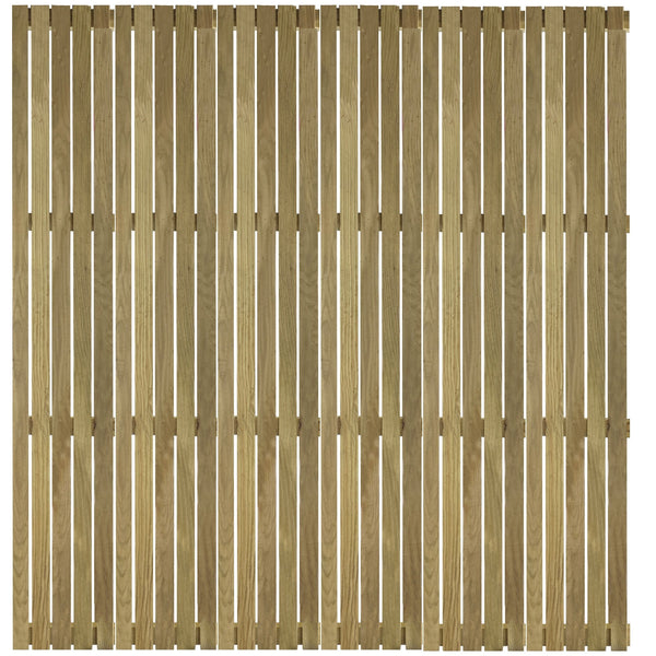 Pressure Treated timber Slatted Fence Panel, With Planed Vertical Fence Slats
