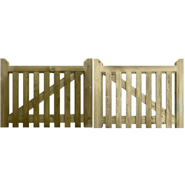 Pair Of Salcombe Mortise and Tenon Pressure Treated Softwood timber Entrance Gates