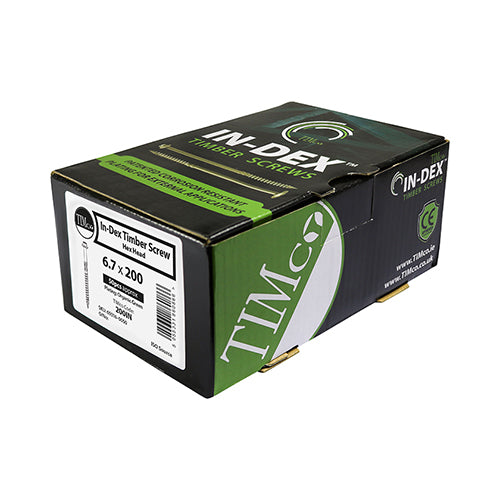 Box of 50 TIMco hex head timber screws